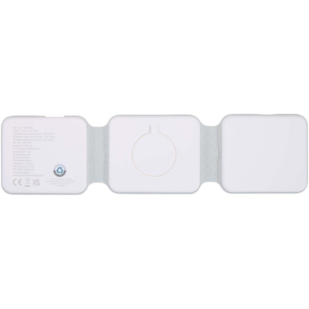 Armus 3-in-1 15W gerecycleerde plastic opvouwbare draadloze oplader