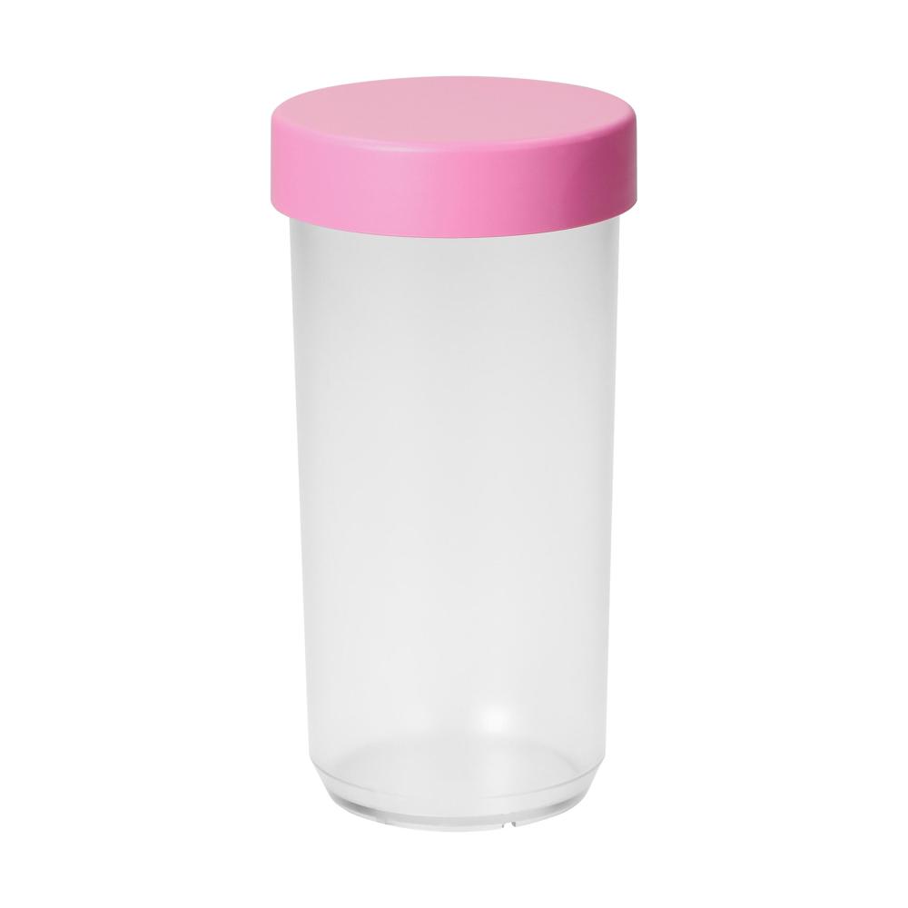Drinkbeker "Drinkveilig" - doorschijnend/roze