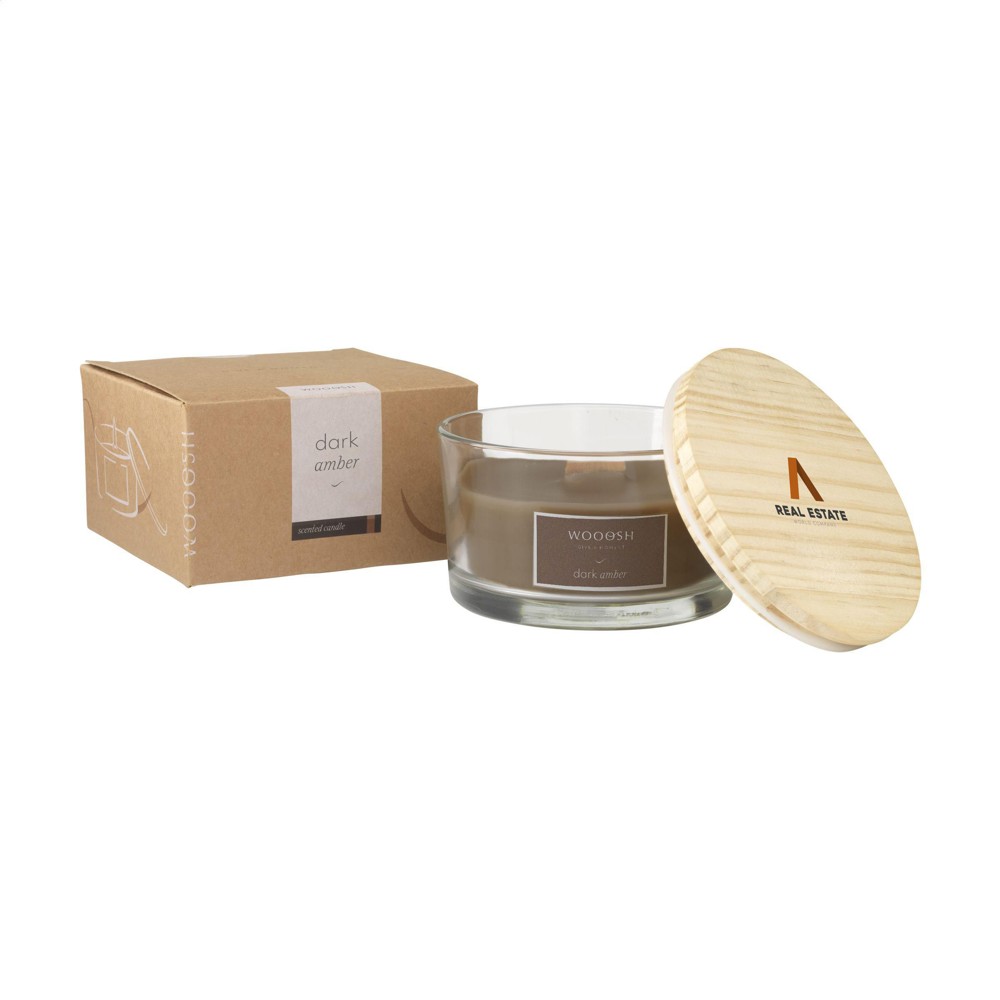 Wooosh Flame Scented Candle Dark Amber geurkaars