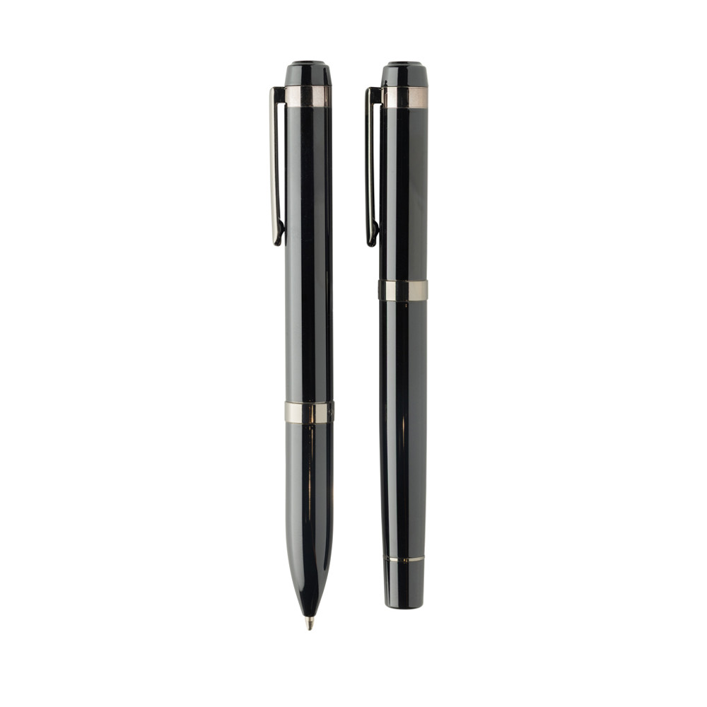 Swiss peak OSLO recycled stainless steel deluxe pen set