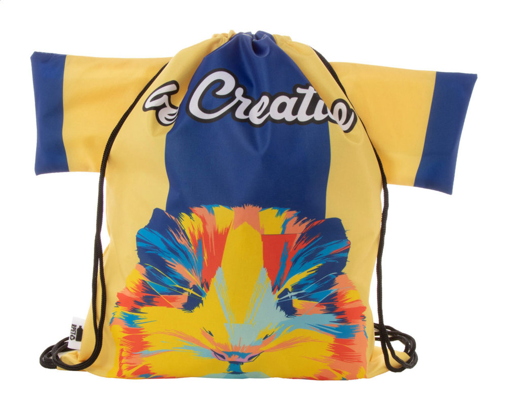 CreaDraw T RPET - custom made trekkoord tas - zwart/wit