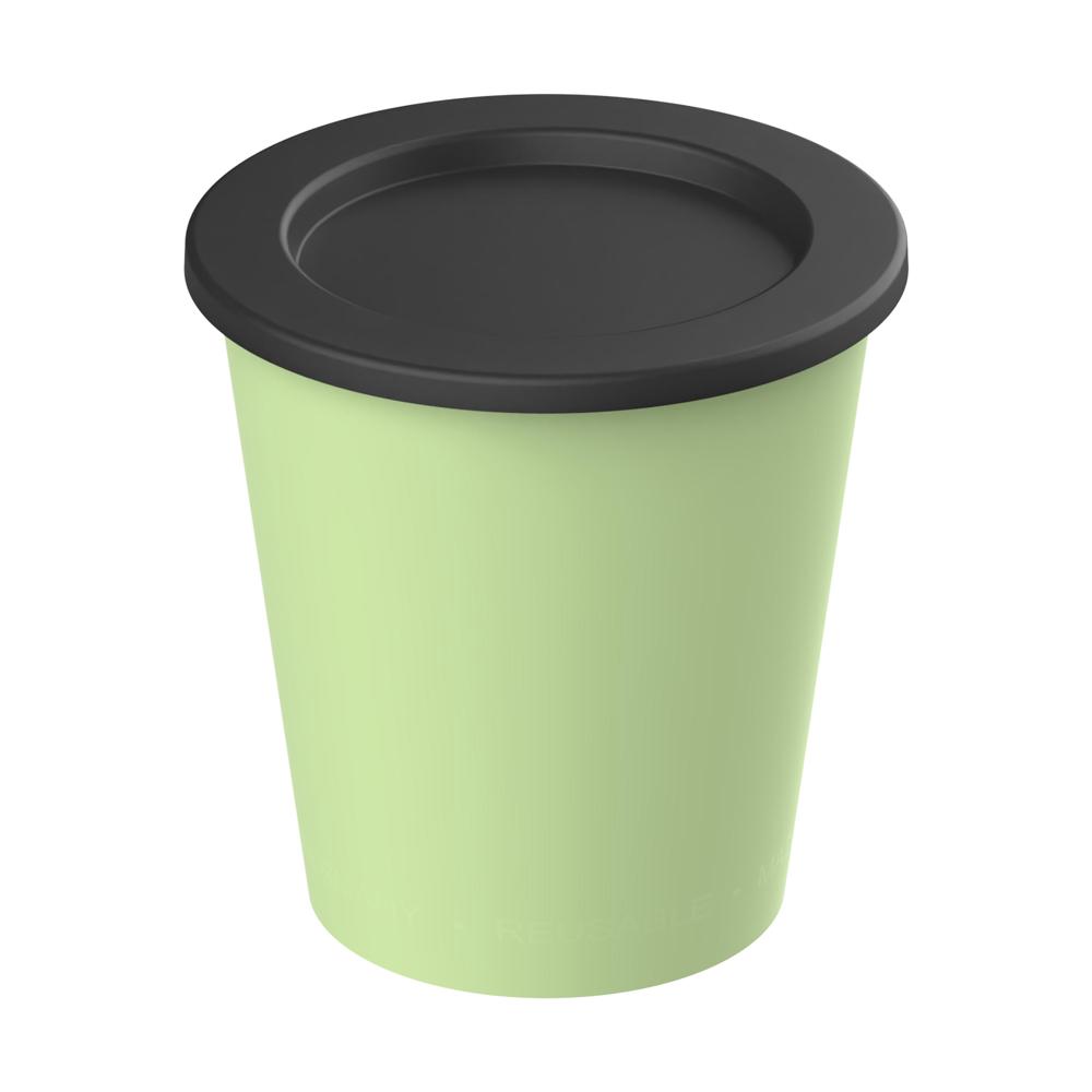 Dipbeker "ToGoPlus", 200 ml - gezellig groen/zwart
