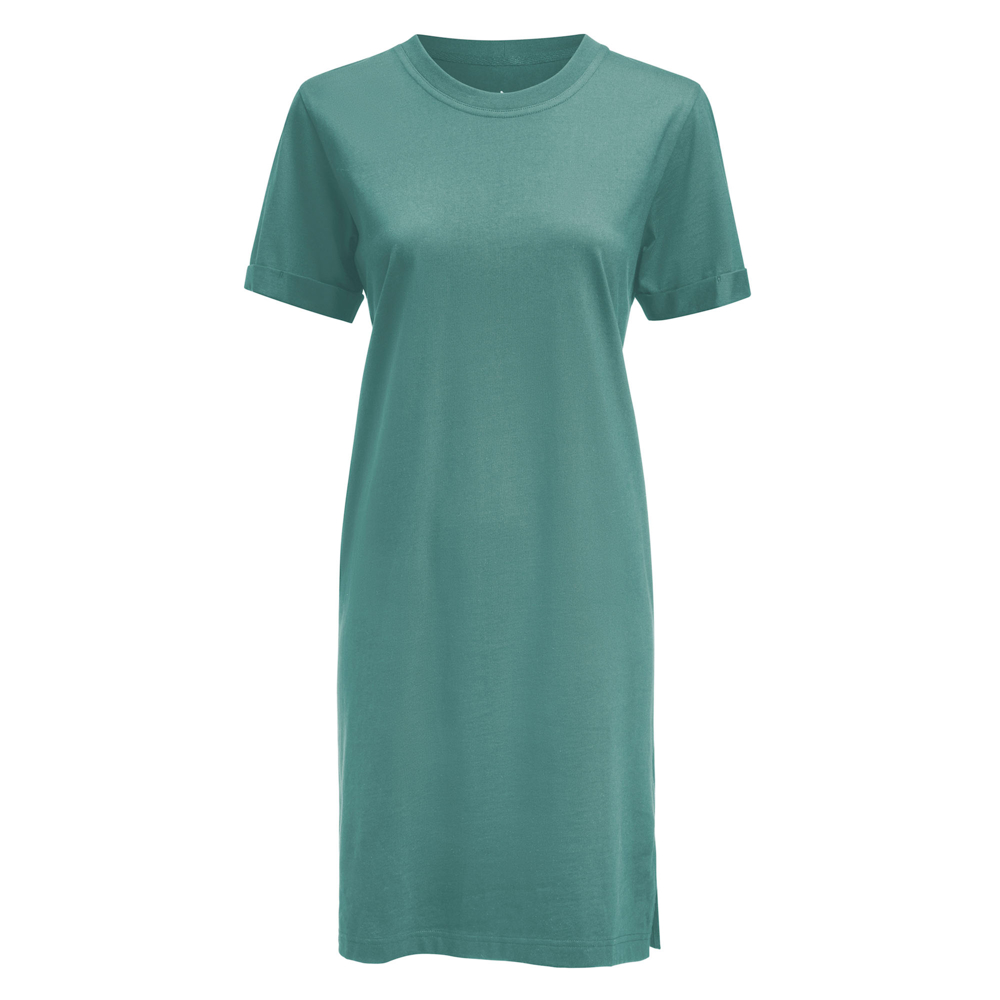 American T-shirt Dress Jurk Dames - muntgroen