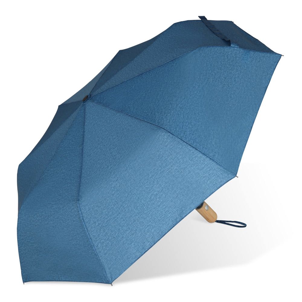 Opvouwbare paraplu 21” R-PET auto open - donkerblauw