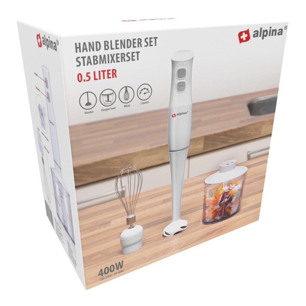 ALPINA Hand Blender 400W 230V- Wit
