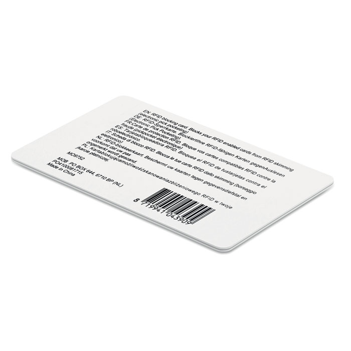 BLOCKING - RFID blokkeerkaart