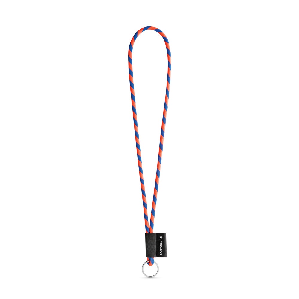 75093. Set koordbuis lang (Ø 7 mm) met ring Ø 32 mm - Oranje hexachrome, Royal blauw