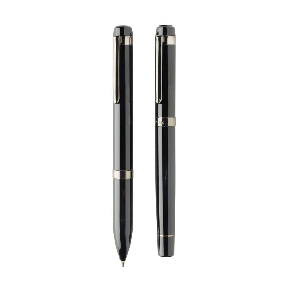 Swiss peak OSLO recycled stainless steel deluxe pen set