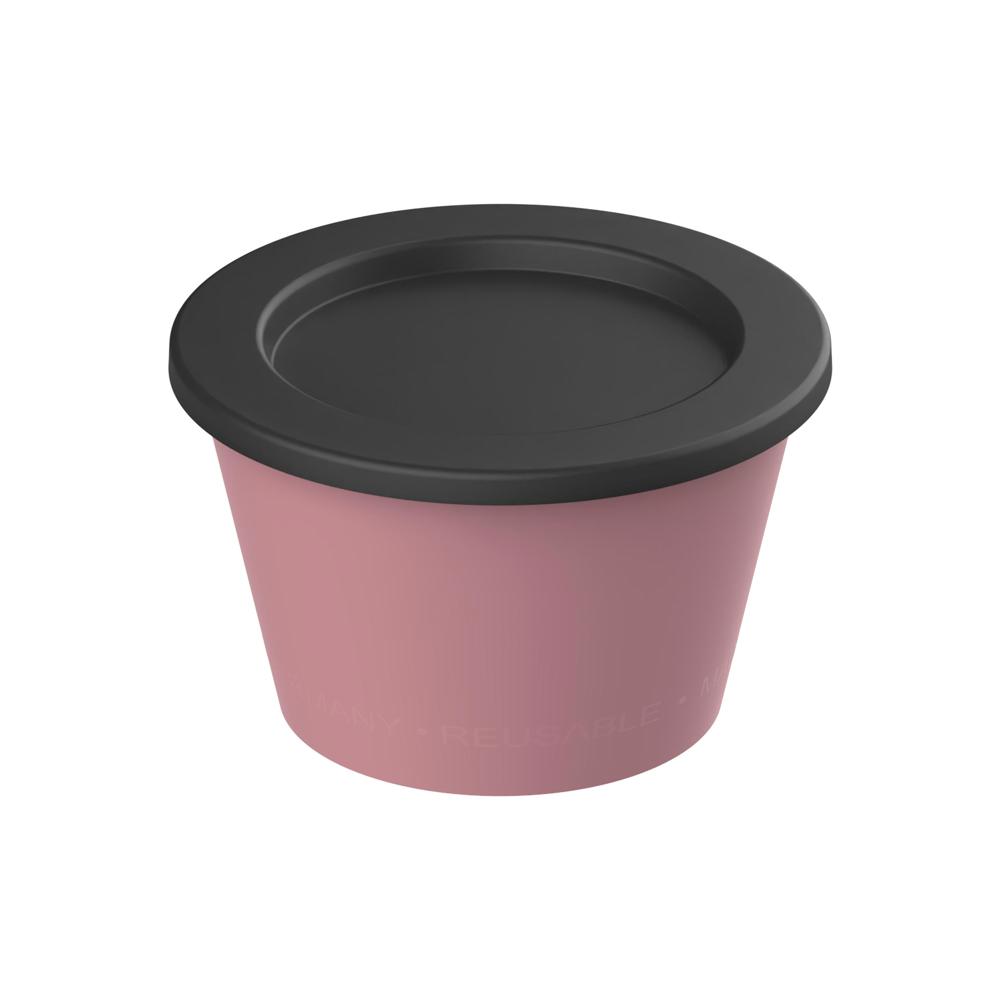 Dipbeker "ToGoPlus", 100 ml - verfijnd rood/zwart