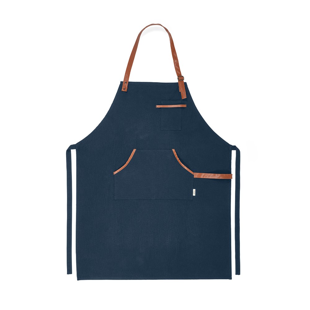 Goya gerecycleerd katoenen schort 300 gsm - Marineblauw