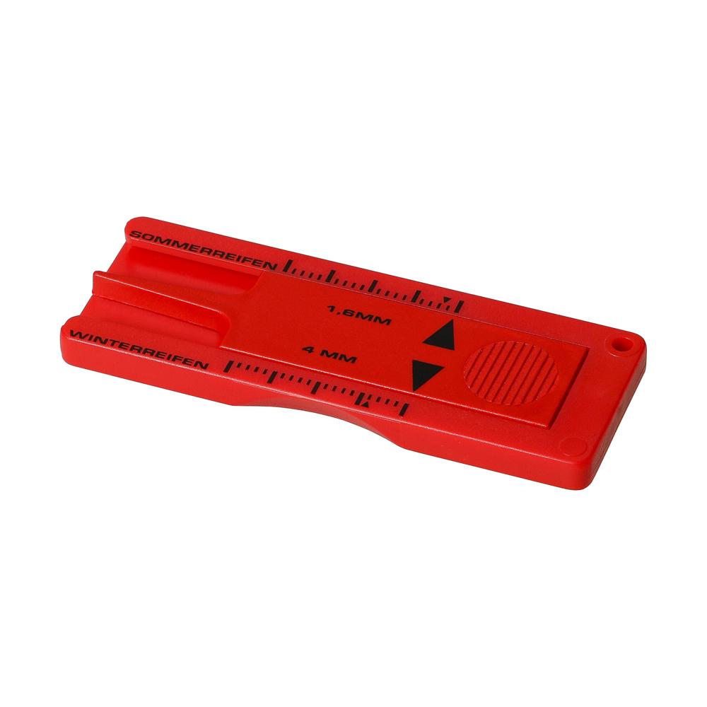 Autosleutelhanger "Bandenprofieldieptemeter" - standaard rood
