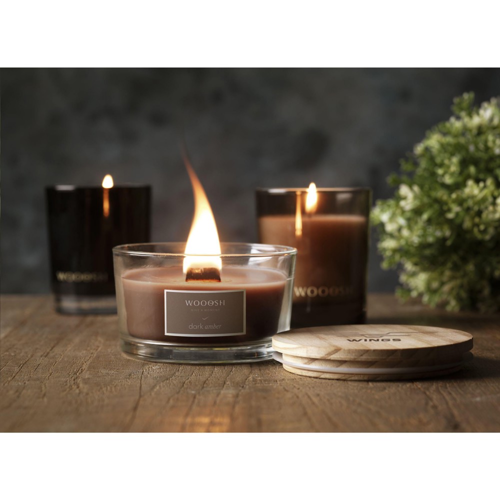 Wooosh Flame Scented Candle Dark Amber geurkaars