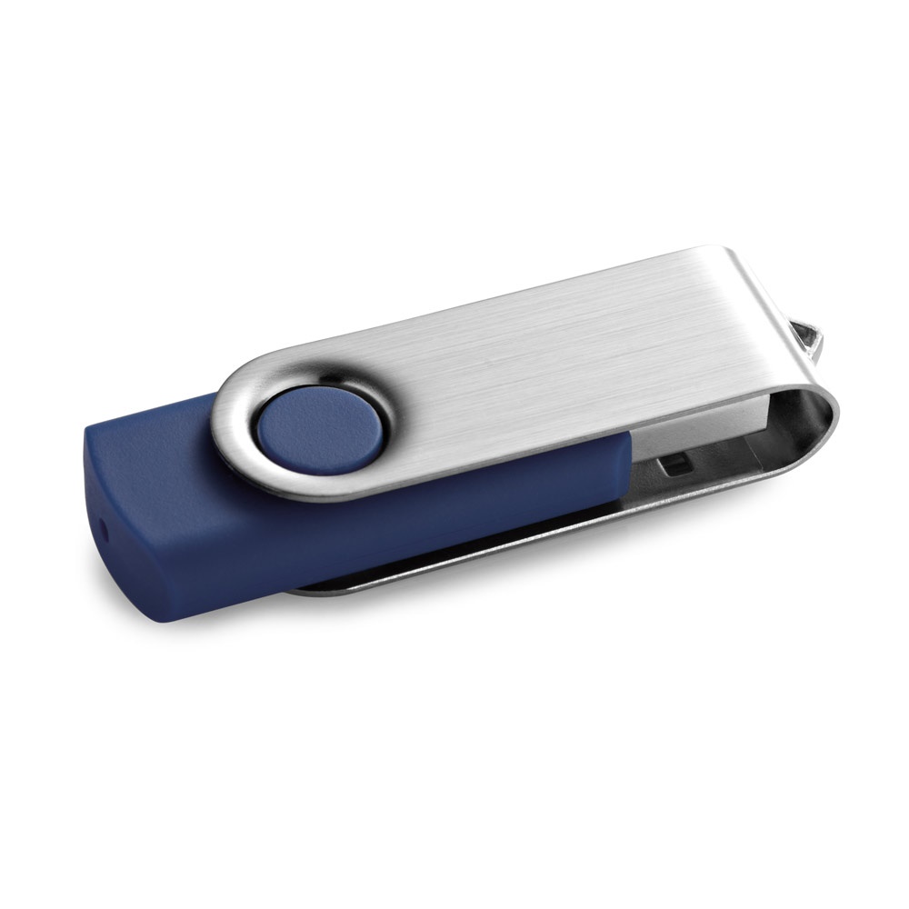 CLAUDIUS 32 GB. 32 GB USB-stick met metalen clip - blauw
