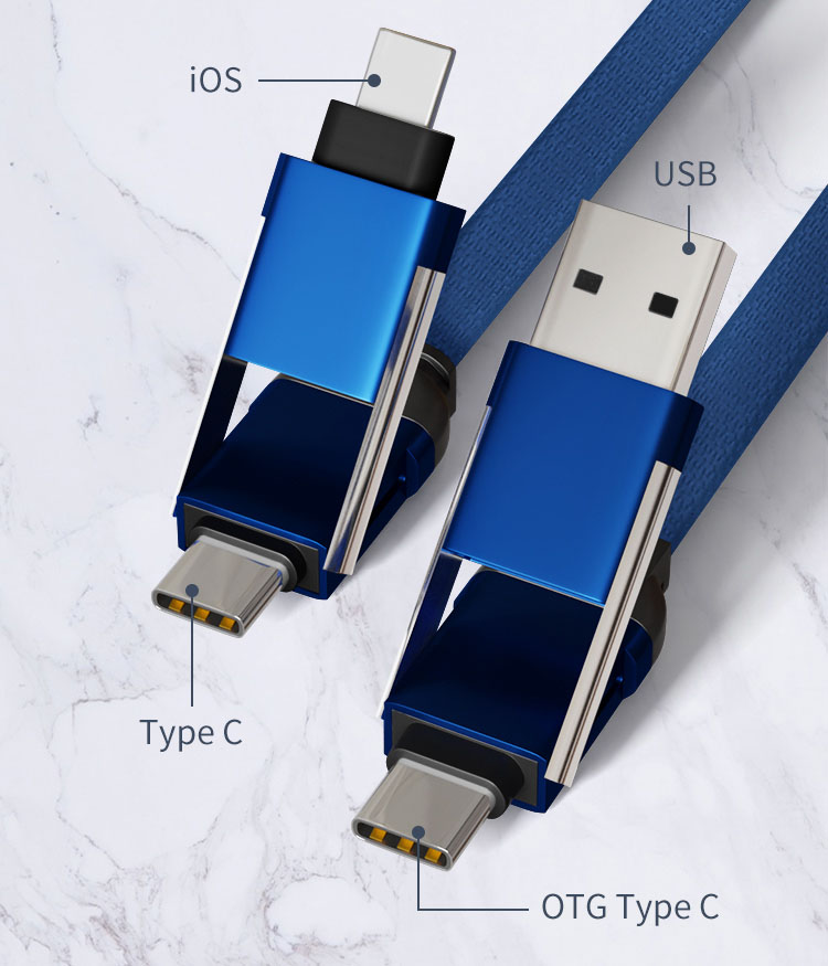 4 in 1 sleutelhanger oplaadkabel