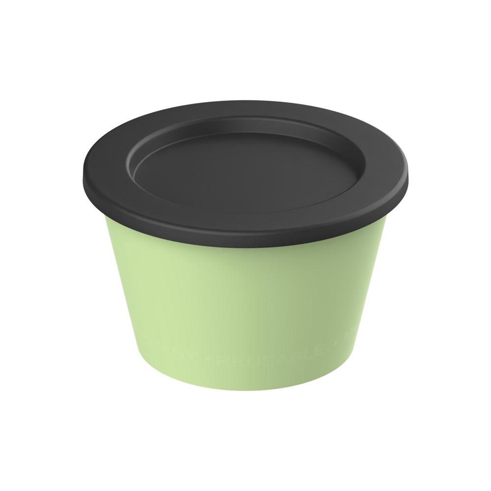 Dipbeker "ToGoPlus", 100 ml - gezellig groen/zwart