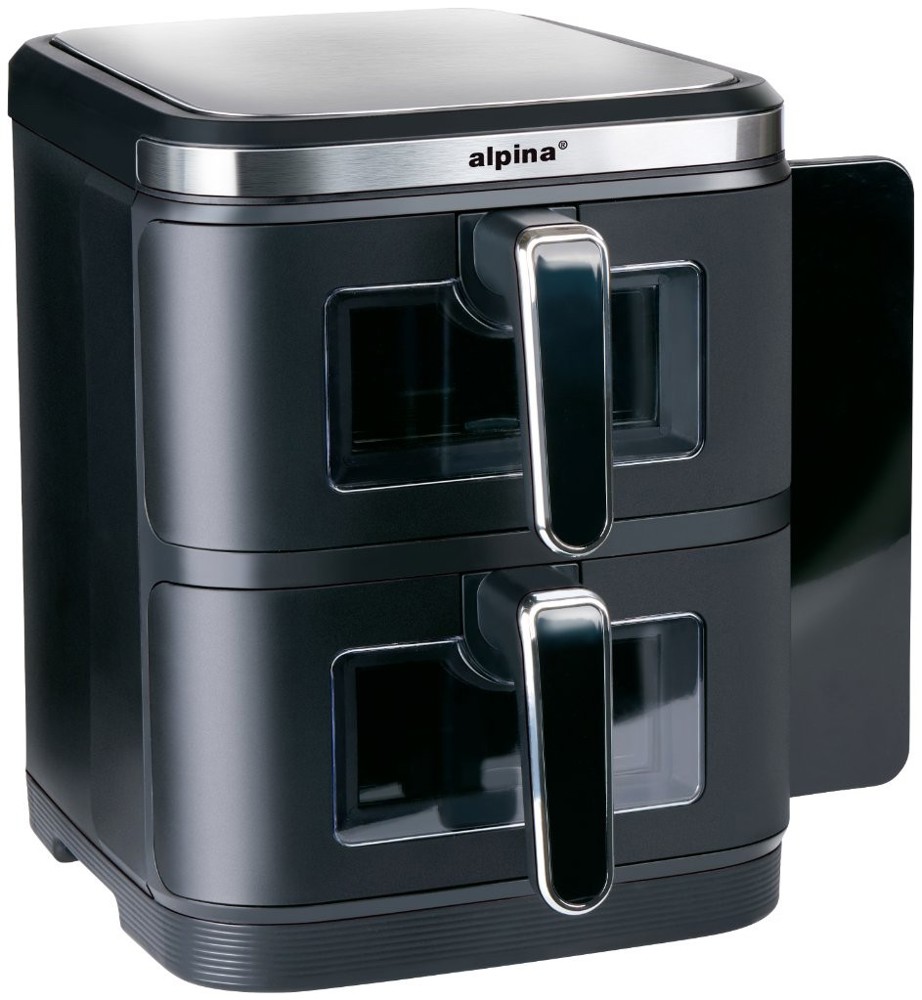 ALPINA Double Air Fryer 2x5.5L 2800W- Zwart