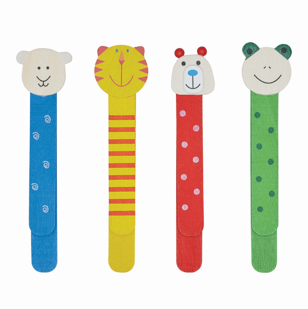 Houten boekenlegger FUNNY ANIMALS