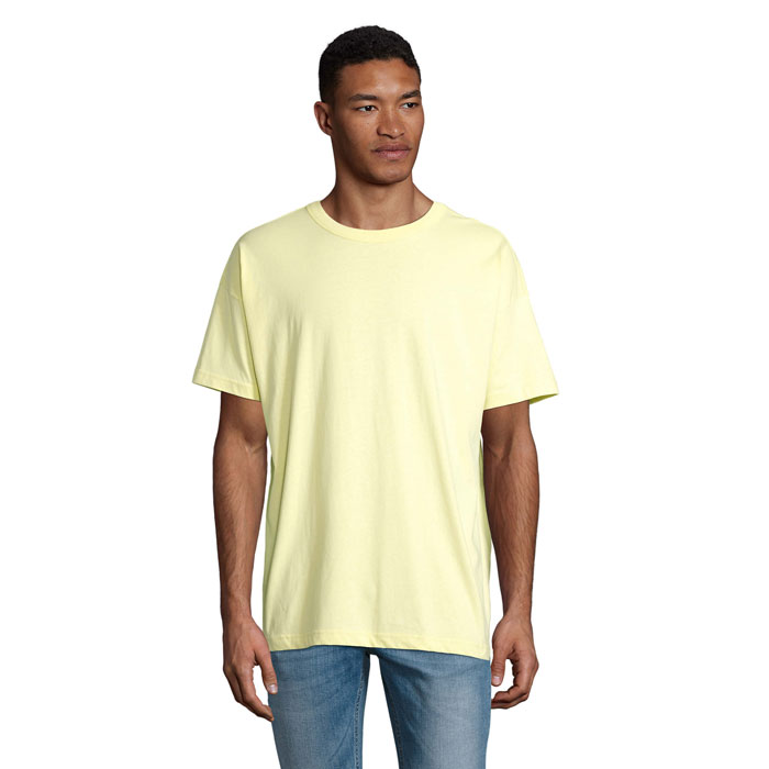 BOXY MEN - BOXY OVERSIZE T-SHIRT HEREN - licht geel