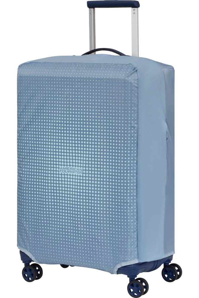 American Tourister Ta Foldable Luggage Cover M - Stone Blue/Blue