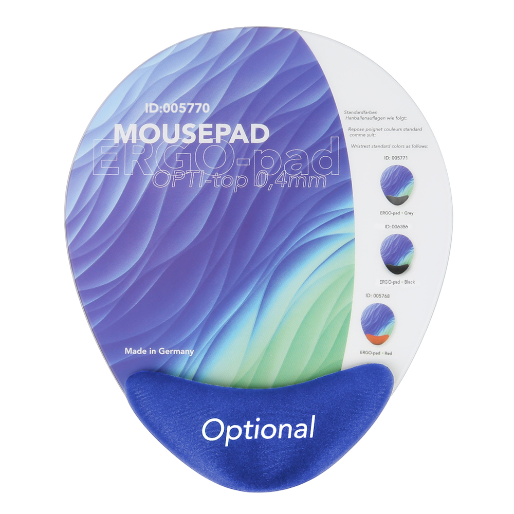 ERGO-pad traagschuim Quadro OPTI-top, HB Blauw