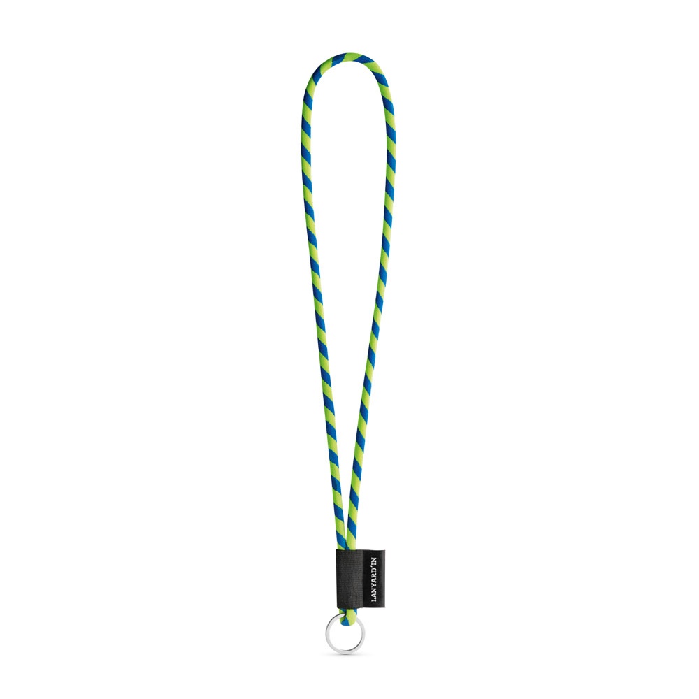 75093. Set koordbuis lang (Ø 7 mm) met ring Ø 32 mm - Hexachrome geel, Royal blauw