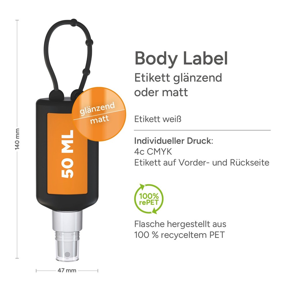 Car Cockpit Cleaner, 50 ml Bumper zwart, Body Label (R-PET)