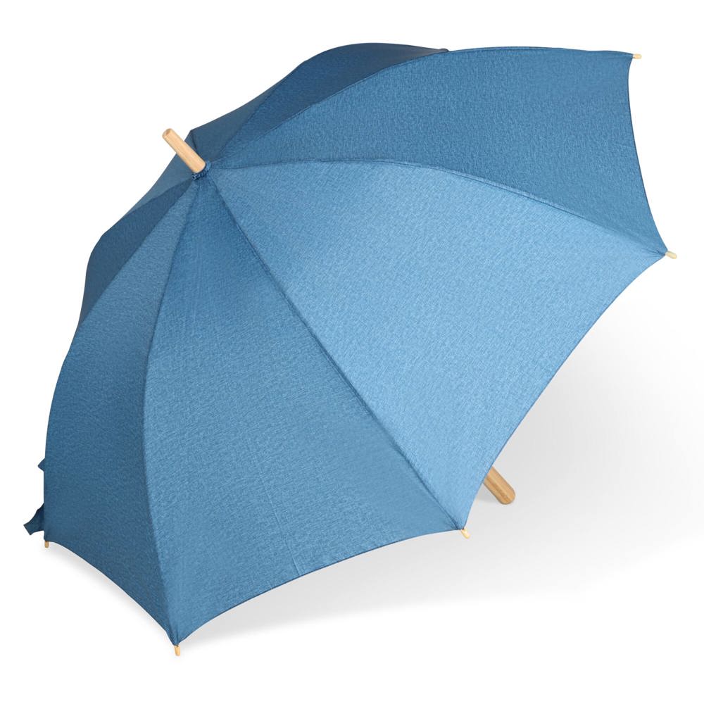 Stok paraplu 25” R-PET recht handvat auto open - donkerblauw