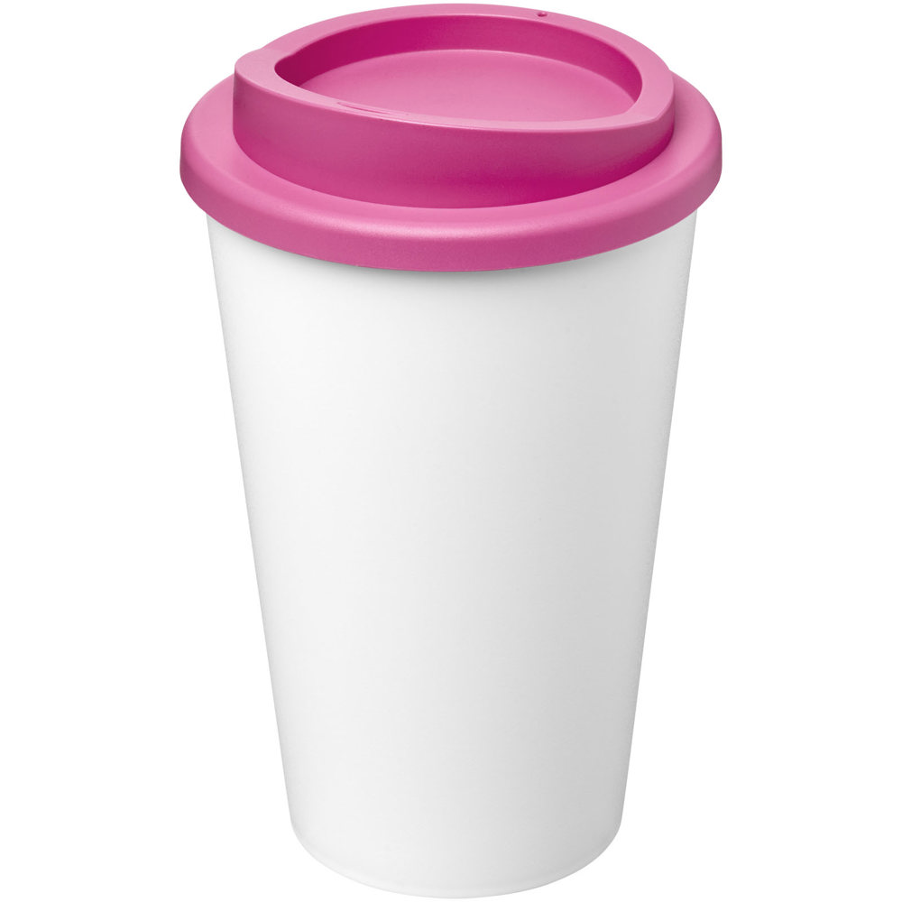 Americano® Eco 350 ml gerecyclede drinkbeker - Wit, Roze
