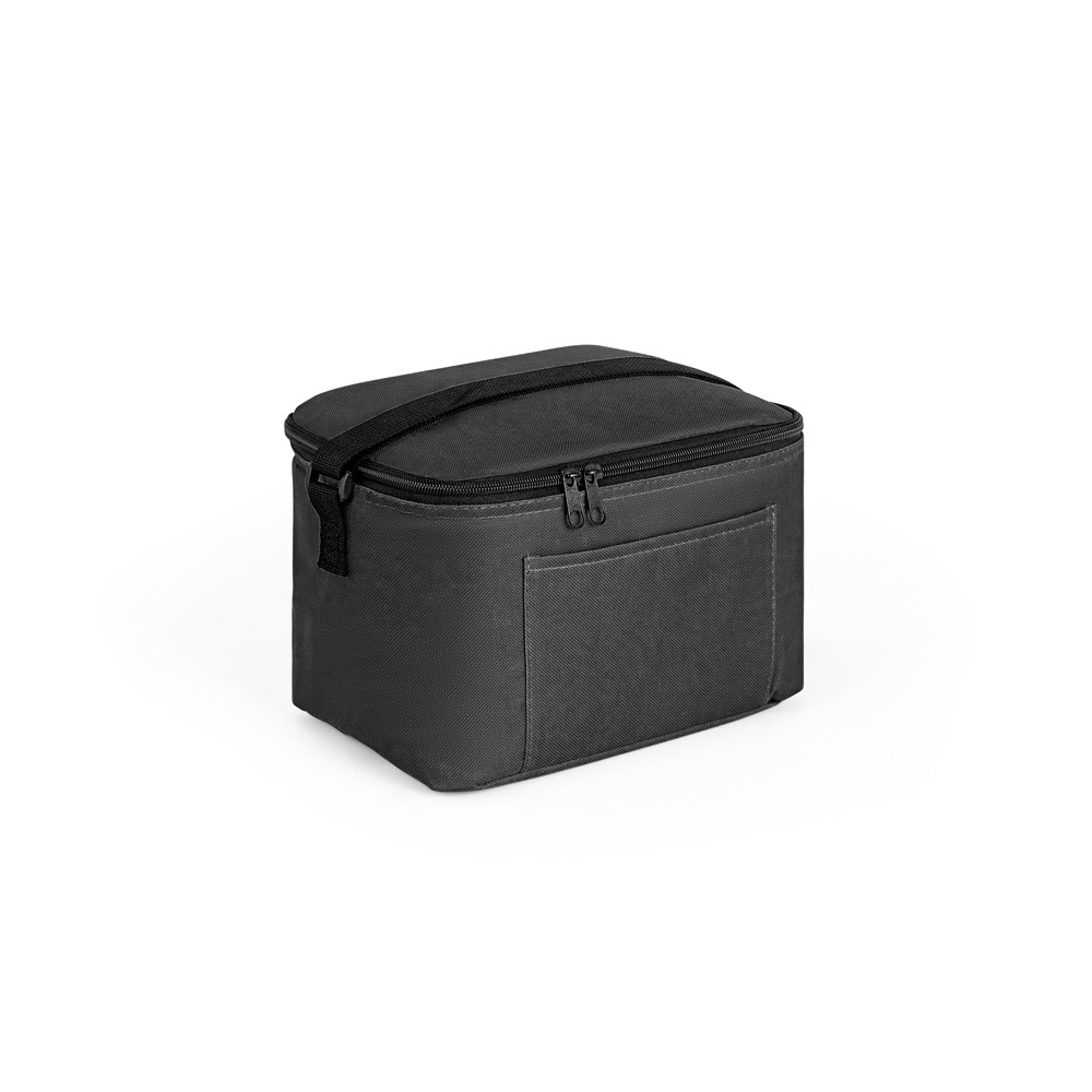 CANCUN. Thermische tas van 600D gerecycled polyester met verstelbare riem 7 L - Zwart