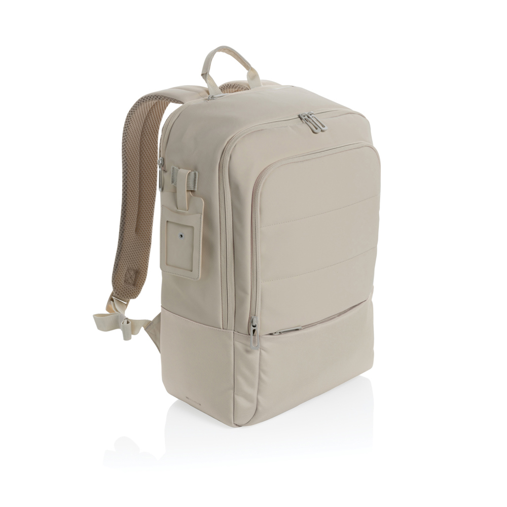 Armond AWARE™ RPET 15.6" deluxe laptoprugzak - beige (± PMS Warm Grey 1)