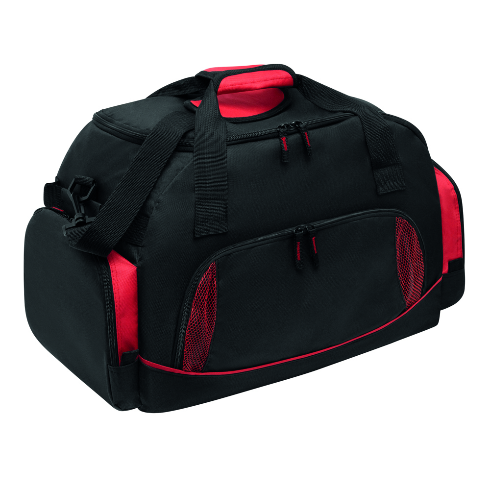 DOME - 600D polyester sporttas - rood, zwart