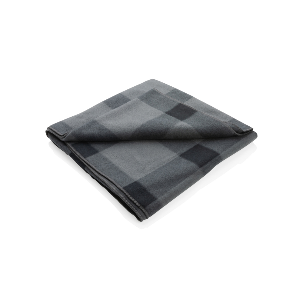 Superzacht fleecedeken met ruitdessin - antraciet (± PMS Cool Grey 11)
