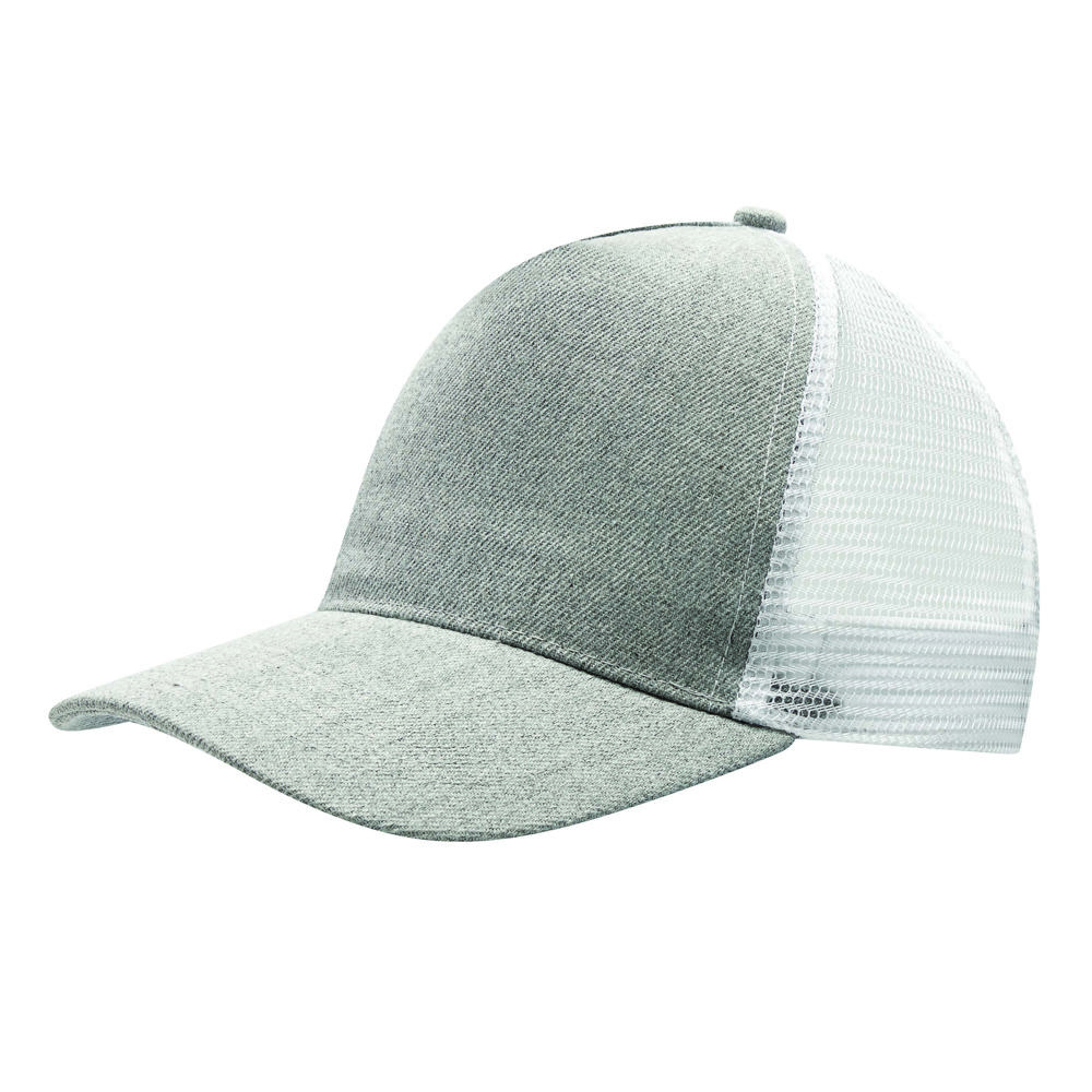 CASUAL FIT - 5-Panel-Cap - grijs, wit