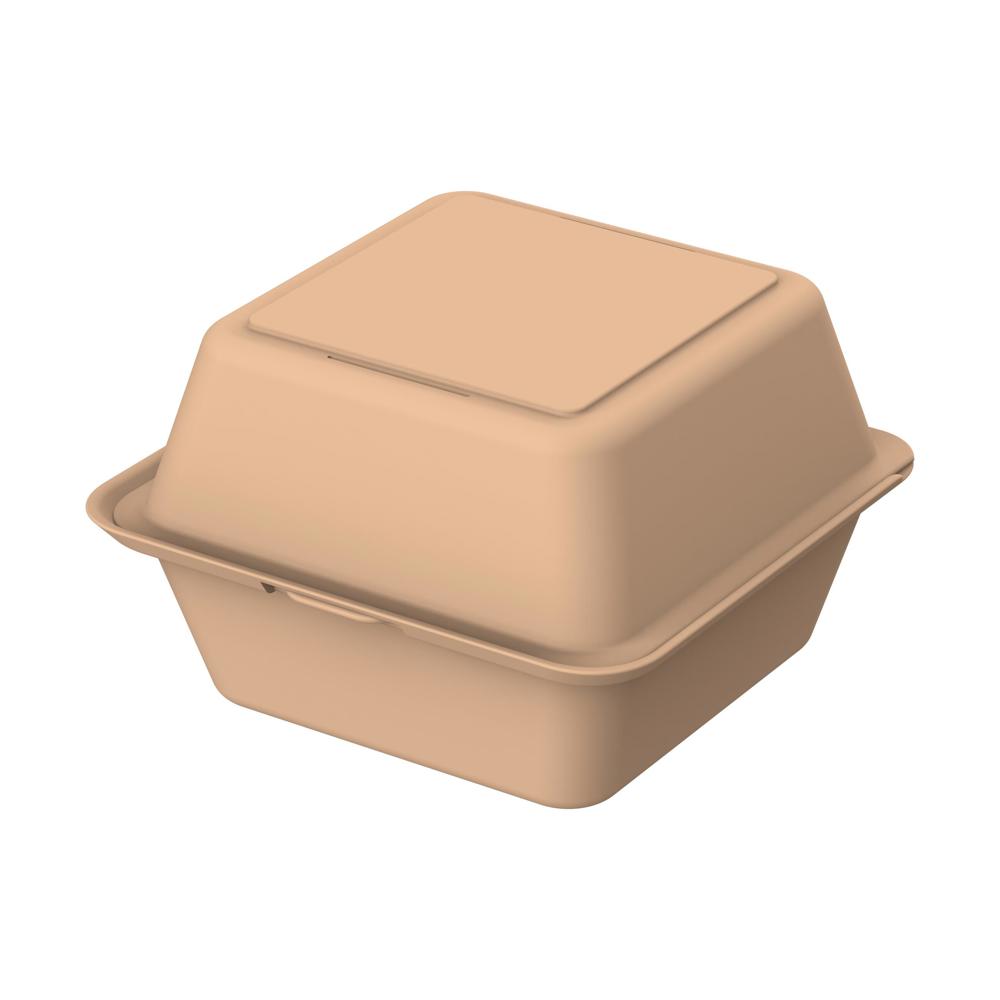 Burgerbox "ToGo" - duurzaam bruin