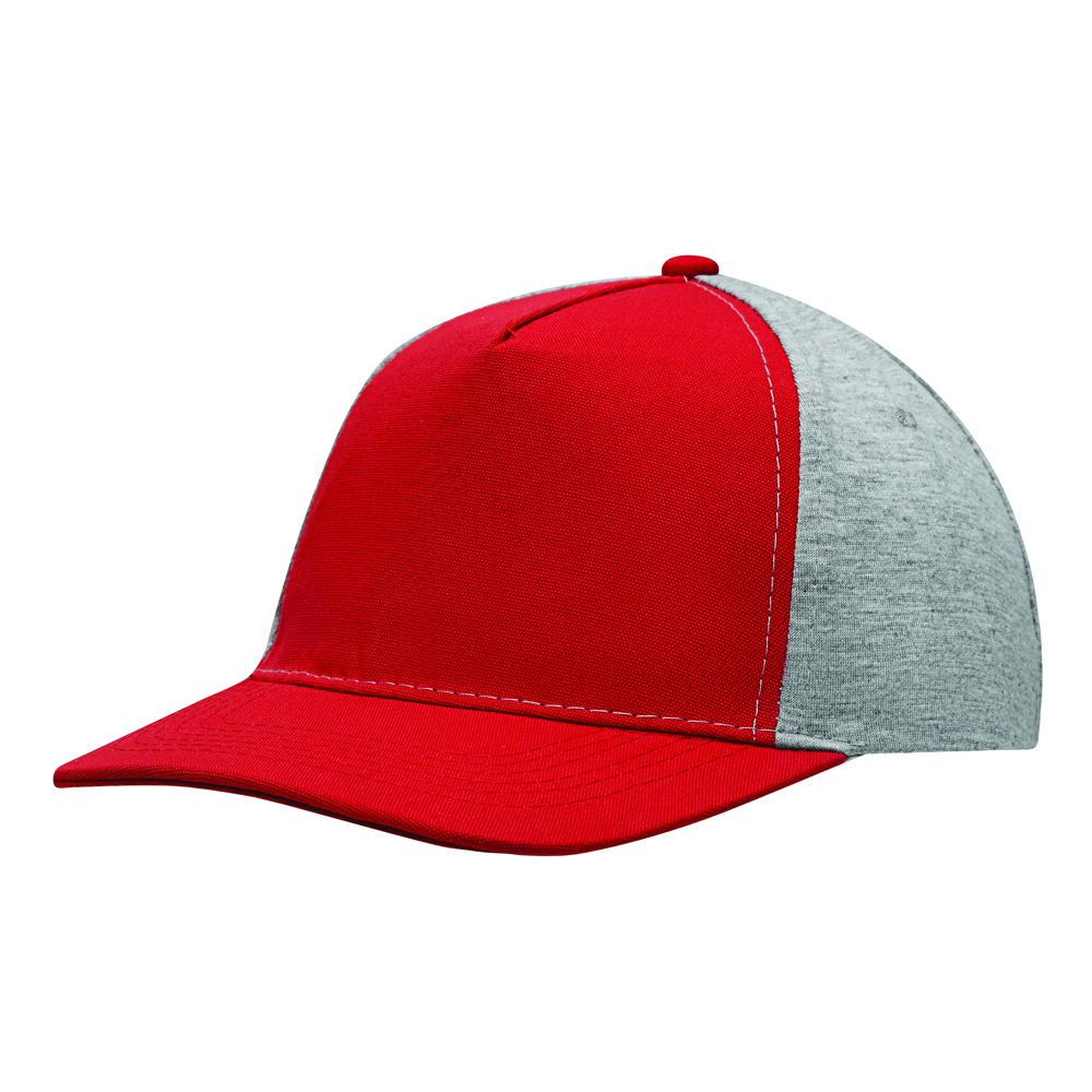 UP TO DATE - 5-panel baseballcap - Grijs, Rood