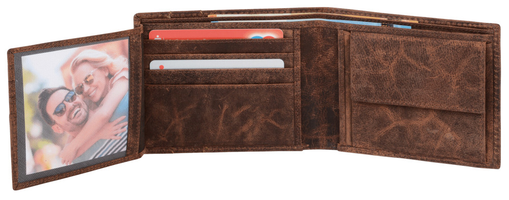 Lederen billfold portemonnee WILDERNESS I