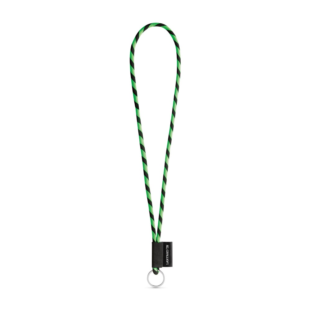 75093. Set koordbuis lang (Ø 7 mm) met ring Ø 32 mm - Hexachrome groen, Zwart