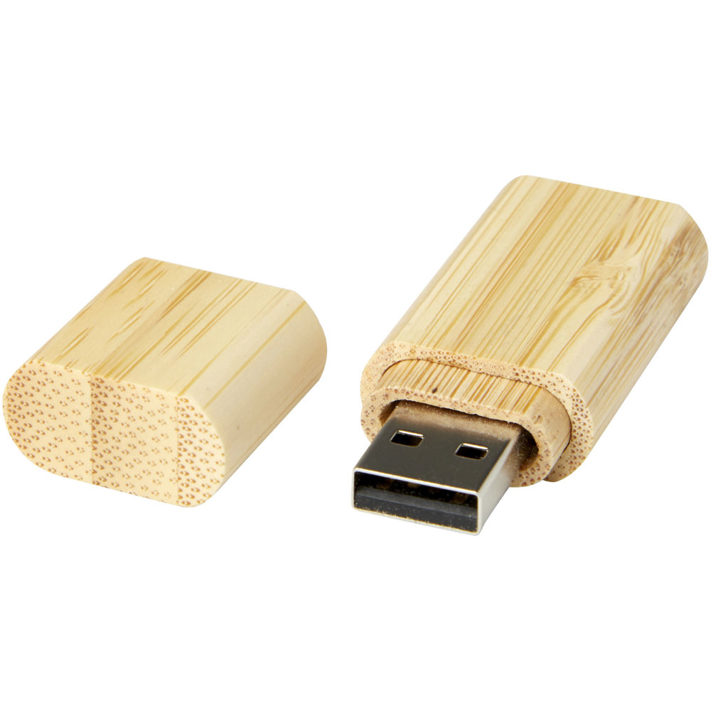 Bamboe USB 2.0 met sleutelring - natuur