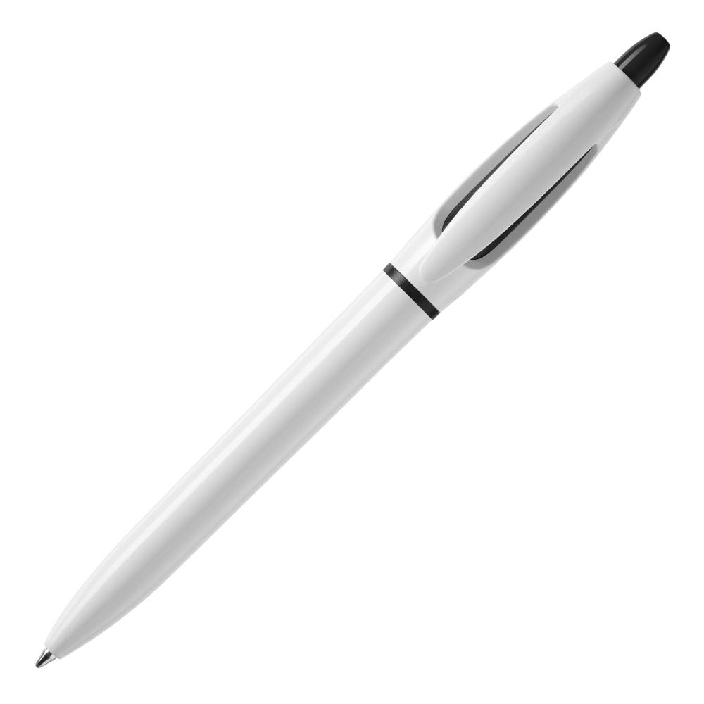 Balpen S! hardcolour - wit / zwart