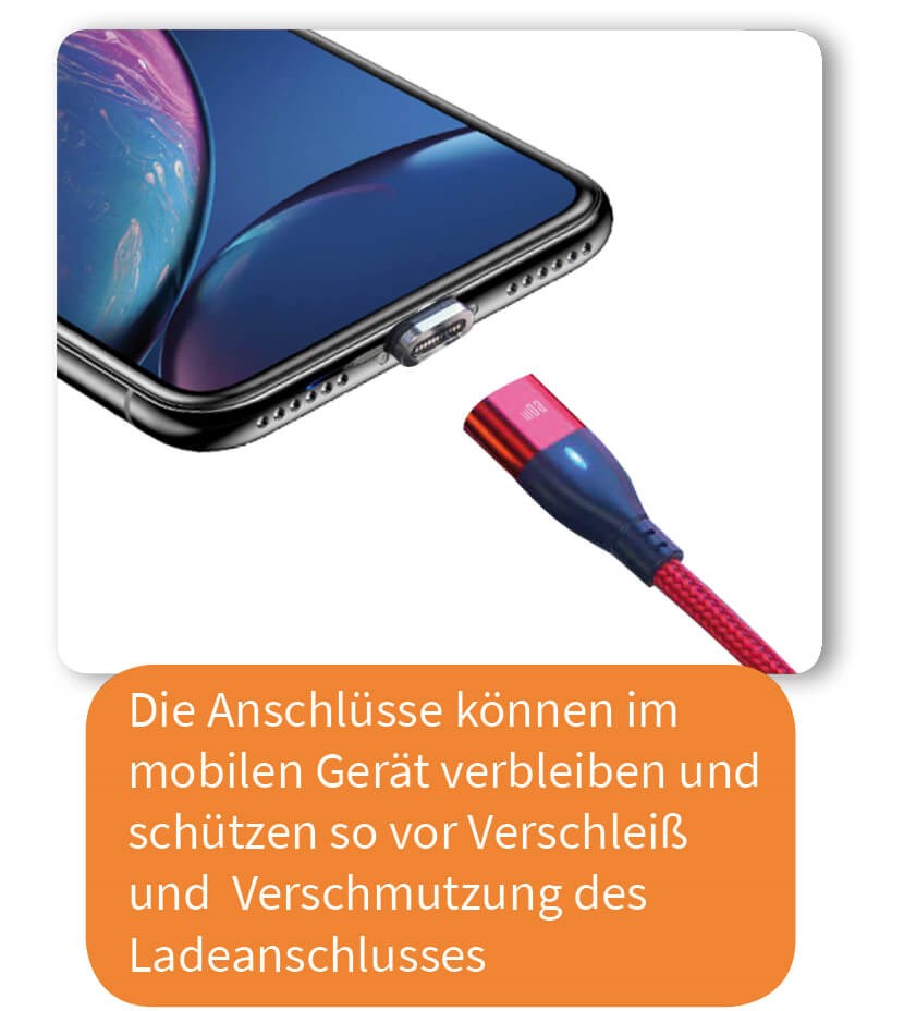 3-in-1 kabel "Magnetic Data Highspeed" zwart