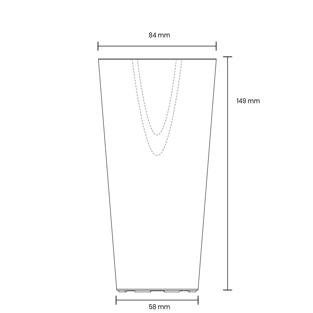 Drinkbeker, semi-transparant, 400 ml Per 100 stuks