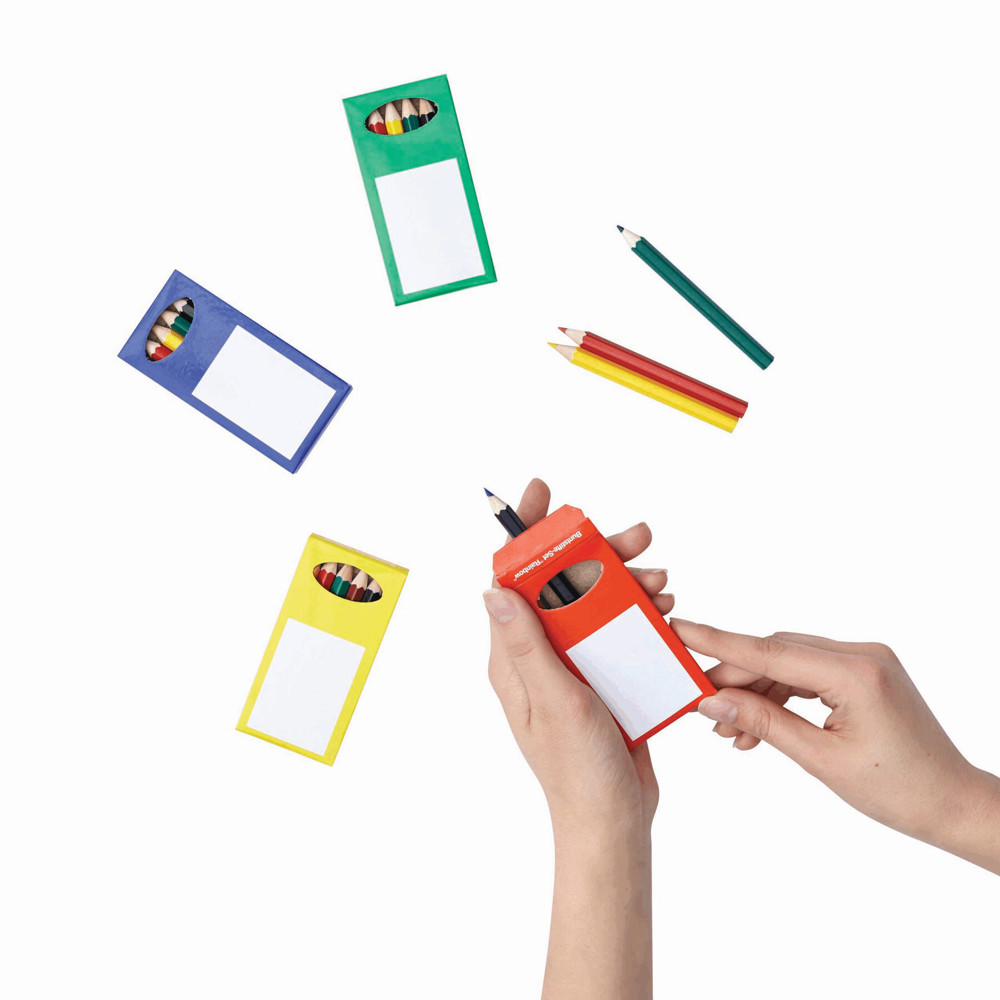 6 delig set geslepen kleurpotloden RAINBOW