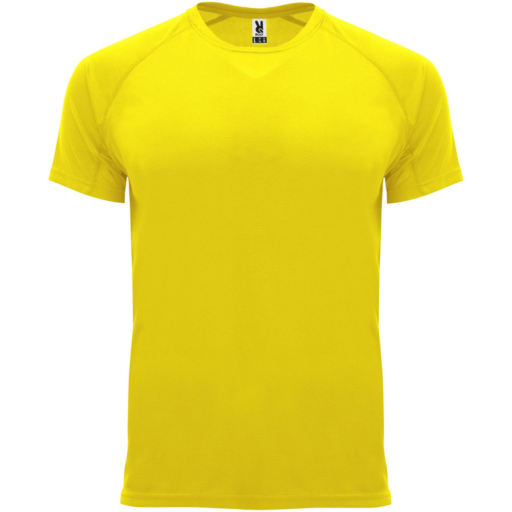 Bahrain 135 g/m² sportshirt met korte mouwen voor kinderen - Geel