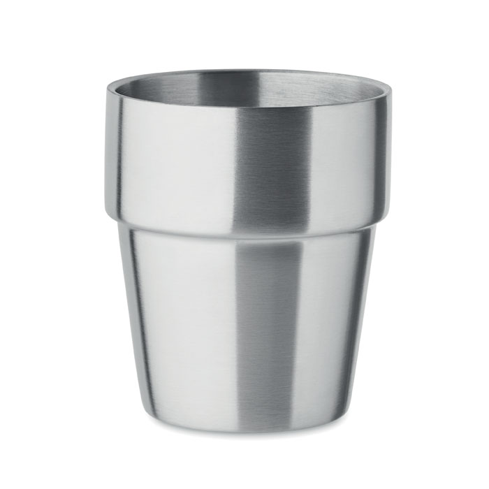 ACERITO - Dubbelwandige beker 250ml - mat zilver