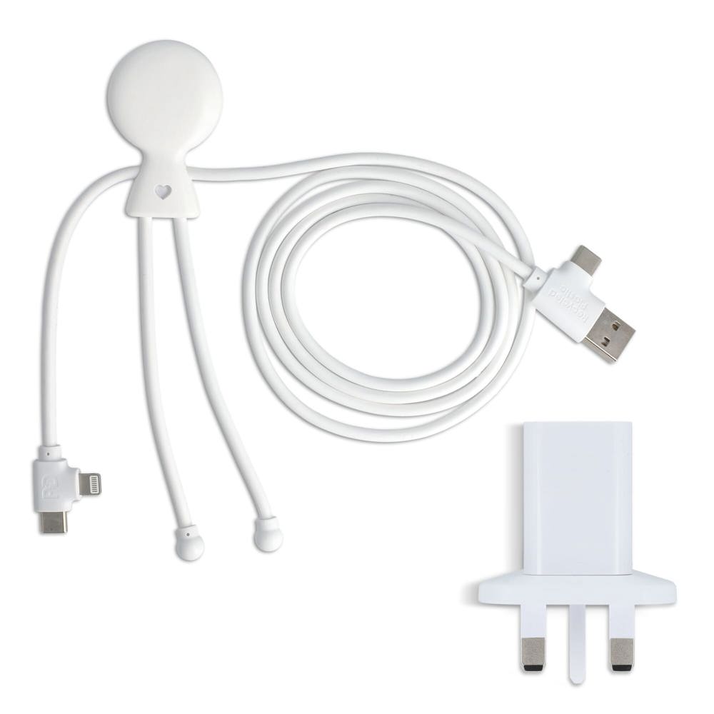 2090 - Xoopar Mr. Bio Long 60W Oplaadkabel + UK Plug Adapter 