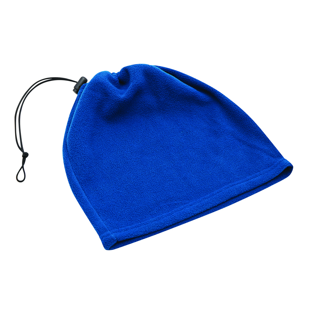 VARIOUS - Muts/ sjaalcombinatie van fleece - petrol