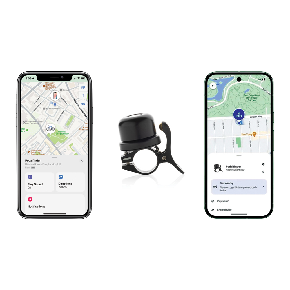 Bike Finder Dual fietsbel met wereldwijde locatiebepalin