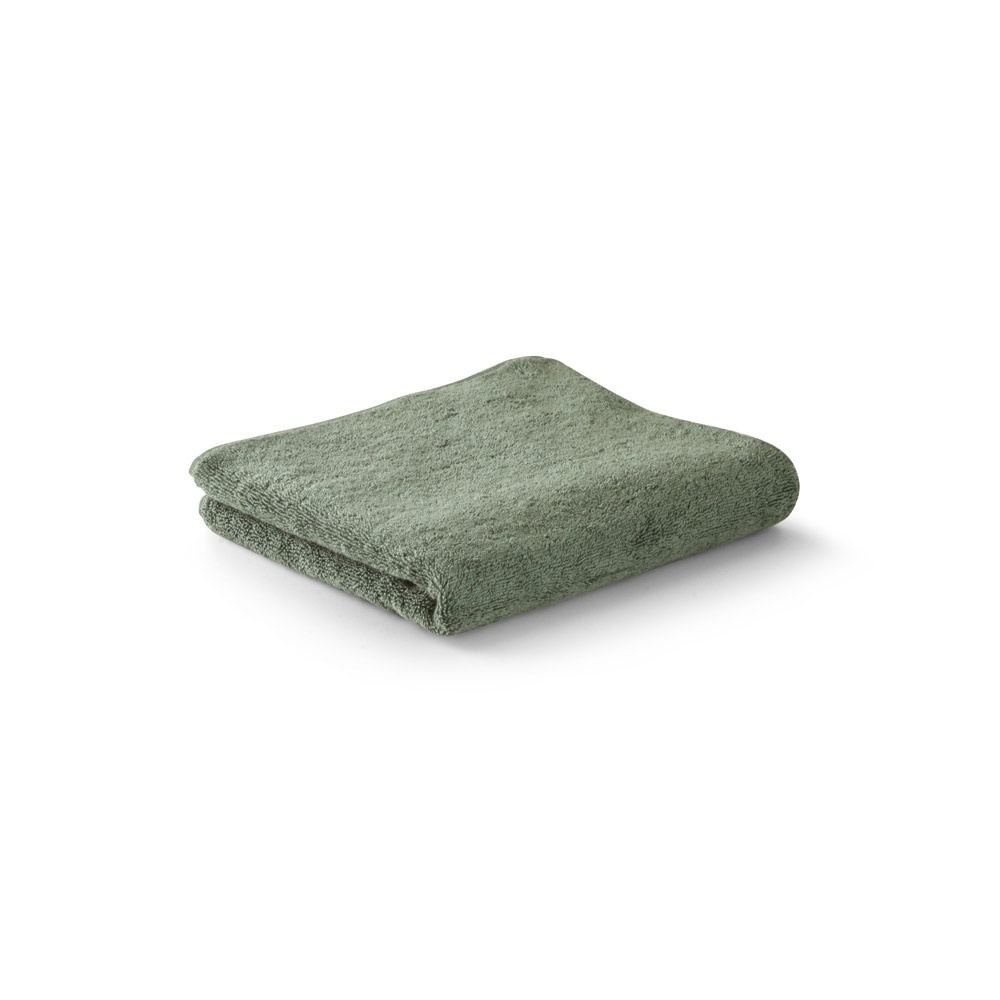 BARDEM L. Badhanddoek (500 g/m²) van katoen (82%) en gerecycleerd katoen (18%) - donkergroen