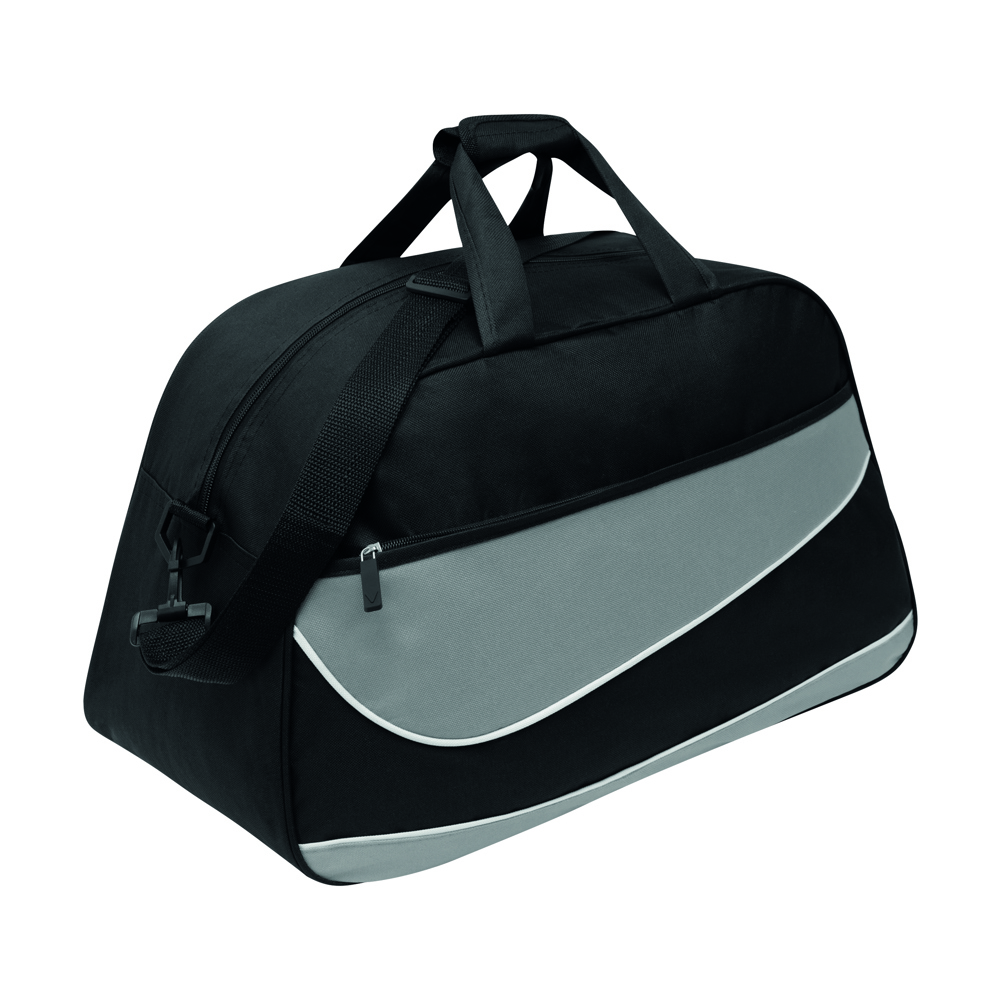 PEP - 600D Polyester sporttas - grijs, zwart