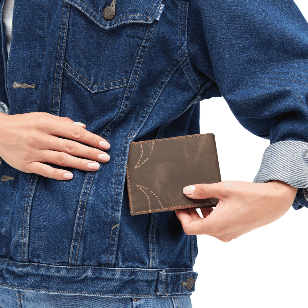 Lederen billfold portemonnee WILDERNESS I